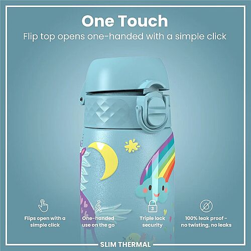 ION8 Sızdırmaz İnce Su Termosu (500 ml) - Unicorn - 3