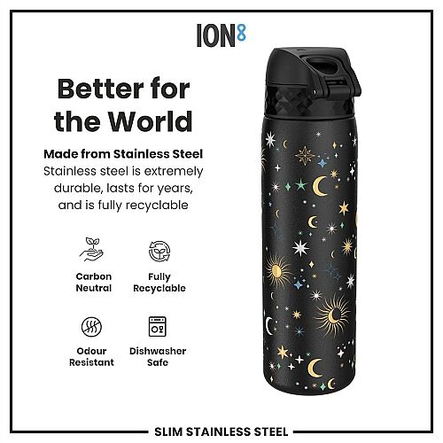 ION8 Sızdırmaz Paslanmaz Çelik İnce Suluk (600 ml) - Gökyüzü - 5