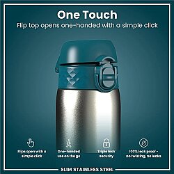 ION8 Sızdırmaz Paslanmaz Çelik İnce Suluk (600 ml) - Koyu Turkuaz - 3