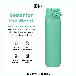 ION8 Sızdırmaz Paslanmaz Çelik İnce Suluk (600 ml) - Turkuaz - 6