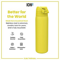 ION8 Sızdırmaz İnce Su Termosu 500 Ml - Sarı - 5