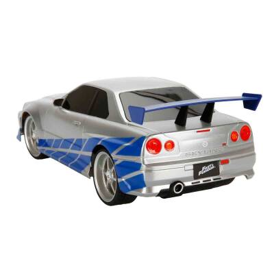 Jada 1/16 Fast&Furious Brian’S Nissan Skyline Gt-R Usb Rechargeable Remote Controlled Car - 3