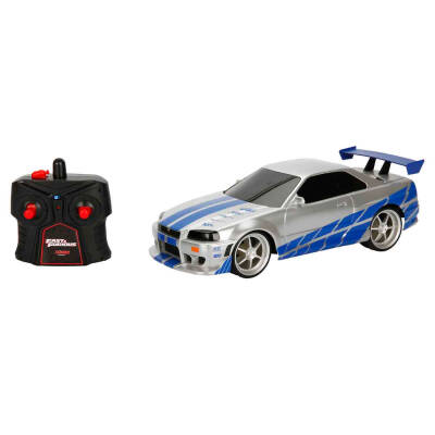 Jada 1/16 Fast&Furious Brian’S Nissan Skyline Gt-R Usb Rechargeable Remote Controlled Car - 1