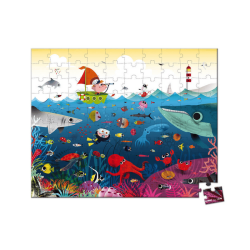 Janod 100-Piece Carrying Case Puzzle - Underwater World J02617 - 3