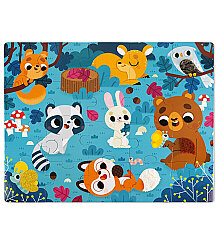 Janod 20 Parça Dokun Hisset Puzzle - Hayvanlar J02685 