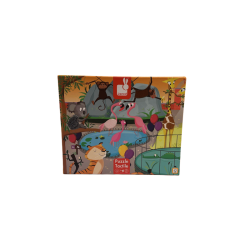Janod 20-Piece Touch & Feel Puzzle - Zoo J02774 - 5