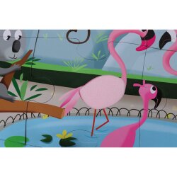 Janod 20-Piece Touch & Feel Puzzle - Zoo J02774 - 9