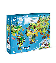 Janod 200 Parça Figürlü Puzzle - Hayvanlar J02676 - 3
