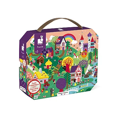 Janod 24 Parça Çantalı Puzzle ve Bulmaca - Masal J02646 - 1