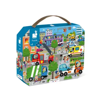 Janod 36-Piece Carrying Case Puzzle - City J02644 - 1