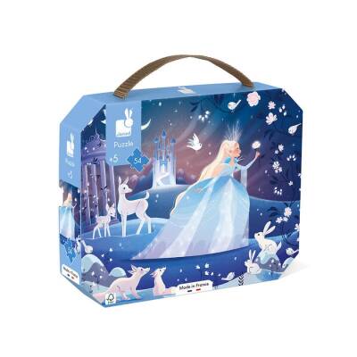 Janod 54-Piece Carrying Case Puzzle - The Snow Queen J02665 - 2