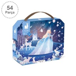 Janod 54-Piece Carrying Case Puzzle - The Snow Queen J02665 - 1