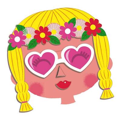 Janod Magnetic Playbook - Crazy Faces - Girl J02717 - 2