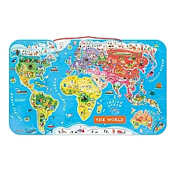 Janod Mıknatıslı Oyun - Dünya Haritası J05504 - 2