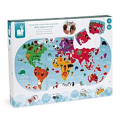 Janod Suya Dayanıklı 28 Parça Puzzle - Dünya Haritası J04719 - 4