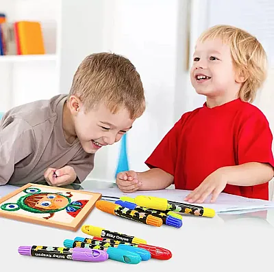 Jarmelo İpeksi Dokulu Yıkanabilir Boya Kalemleri - 12 Renk Ja90435 - 12
