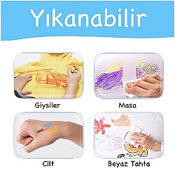 Jarmelo İpeksi Dokulu Yıkanabilir Boya Kalemleri - 24 Renk Ja90442 - 5