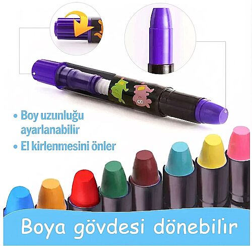 Jarmelo İpeksi Dokulu Yıkanabilir Boya Kalemleri - 24 Renk Ja90442 - 4