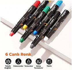 Jarmelo Pencere Boya Kalemleri (6 Adet) Ja96703 - 2