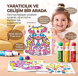 Jarmelo Yıkanabilir Nokta Boyama Kalemleri 12 Renk Ja93931 - 2