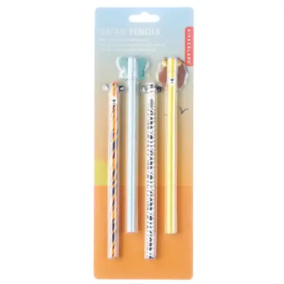 Kikkerland Pen Safari Animal Set Of 4 4348 - 2