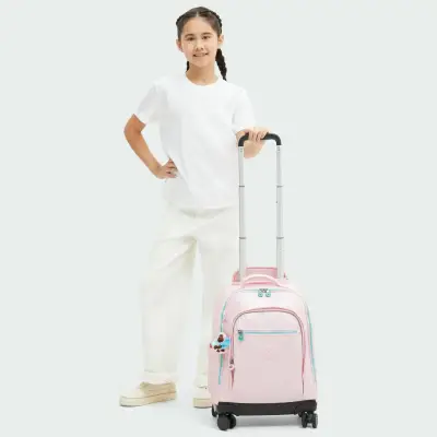 Kipling Ki726752J New Zea Sea Pink Met Wheeled School Bag - 4