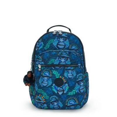 Kipling Seoul Lap Blue Monkey Fun School Bag K58168Hj - 1