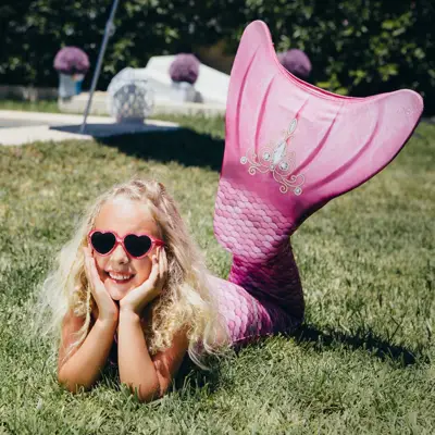 Kuaki Mermaids Princess 6+ Years Mermaid 2-Piece Bikini Costume Set - 2-Piece Set - 2