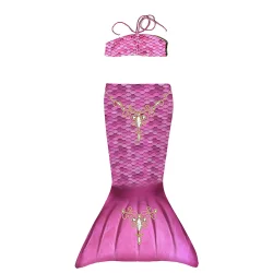 Kuaki Mermaids Princess 6+ Years Mermaid 2-Piece Bikini Costume Set - 2-Piece Set - 1