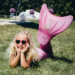 Kuaki Mermaids Princess 6+ Years Mermaid 4-Piece Bikini Costume Set - 4-Piece Set - 3