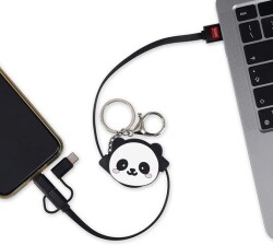 Legami 3-In-1 Extendable Charging Cable Panda - 2