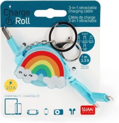 Legami 3-In-1 Extendable Charging Cable Rainbow - 1