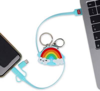 Legami 3-In-1 Extendable Charging Cable Rainbow - 3