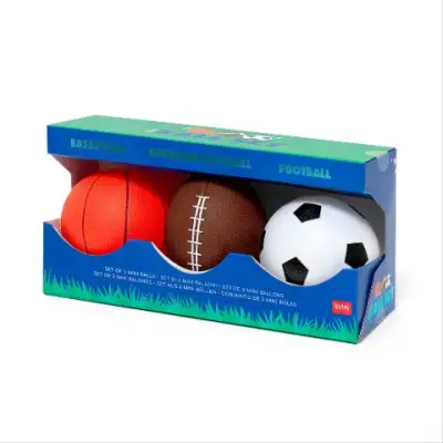 Legami 3-Piece Mini Ball Set: Basketball, Soccer, American Football - 1
