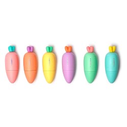 Legami Carrate 6-Pack Carrot-Shaped Highlighter Pens - 2