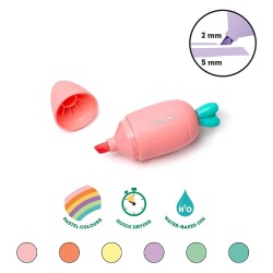 Legami Carrate 6-Pack Carrot-Shaped Highlighter Pens - 4