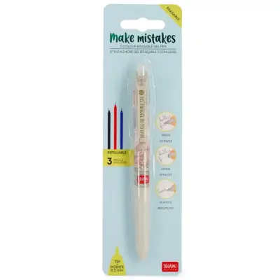 Legami Erasable 3-Color Gel Pen Travel - 1