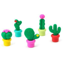 Legami Eraser Set 5-Piece Cactus Design K099056 - 3