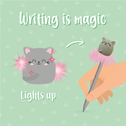 Legami Illuminated Ballpoint Pen Cat K109410 - 3