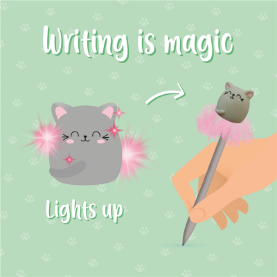 Legami Illuminated Ballpoint Pen Cat K109410 - 3