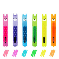 Legami Mini Teddy Bear Highlighter Pen Set Of 6 K088672 - Legami