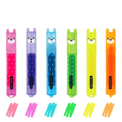 Legami Mini Teddy Bear Highlighter Pen Set Of 6 K088672 - 1