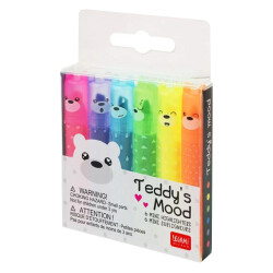 Legami Mini Teddy Bear Highlighter Pen Set Of 6 K088672 - 2