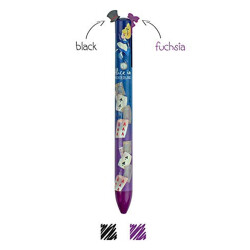 Legami Two-Color Ballpoint Pen Fuchsia & Black Alice In Wonderland K089375 - Legami