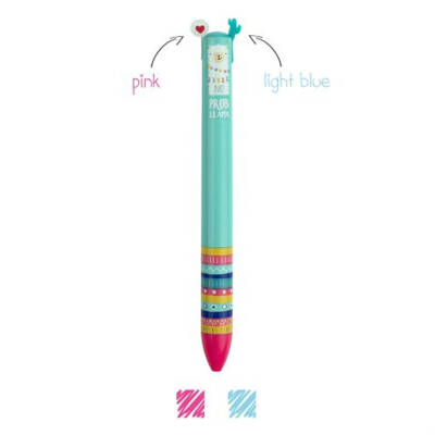 Legami Two-Color Ballpoint Pen Lama Aqua Pink K089377 - 1