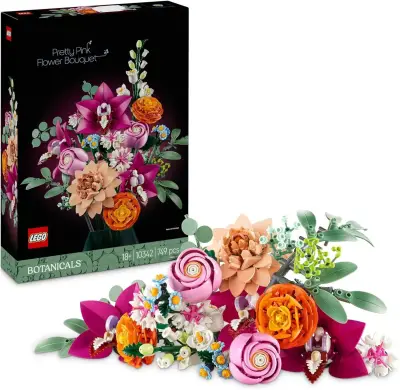 Lego Botanicals Pink Flower Bouquet 10342 - 1