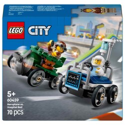 Lego City Airplane Vs. Hospital Bed Race Car Pack 60459 - 7