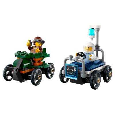 Lego City Airplane Vs. Hospital Bed Race Car Pack 60459 - 2