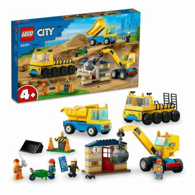 Lego City Construction Trucks And Demolition Cannon Crane 60391 - 1