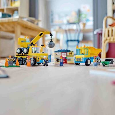 Lego City Construction Trucks And Demolition Cannon Crane 60391 - 4